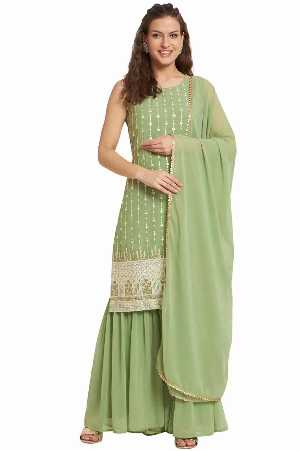 georgette kurta sharara 1