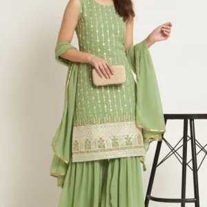 georgette kurta sharara 7