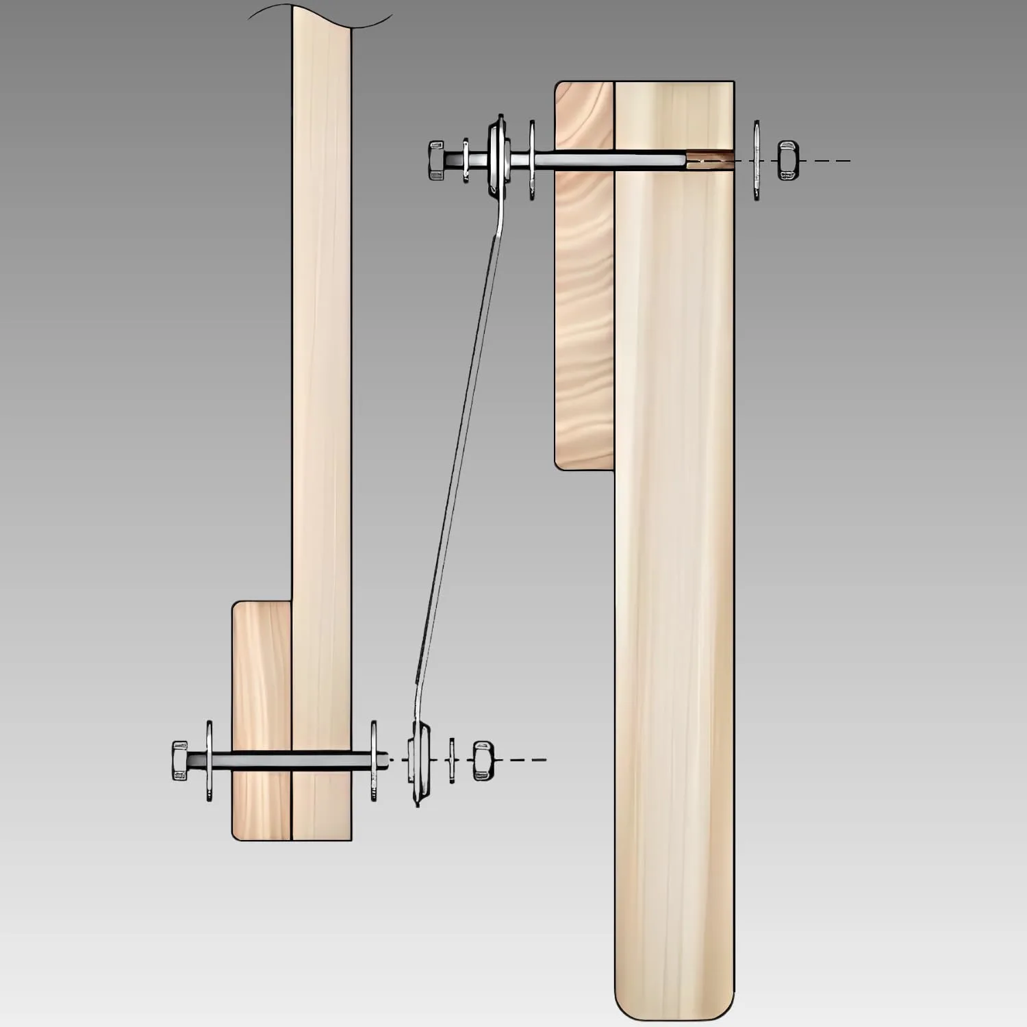 glider bearing arm bracket 3