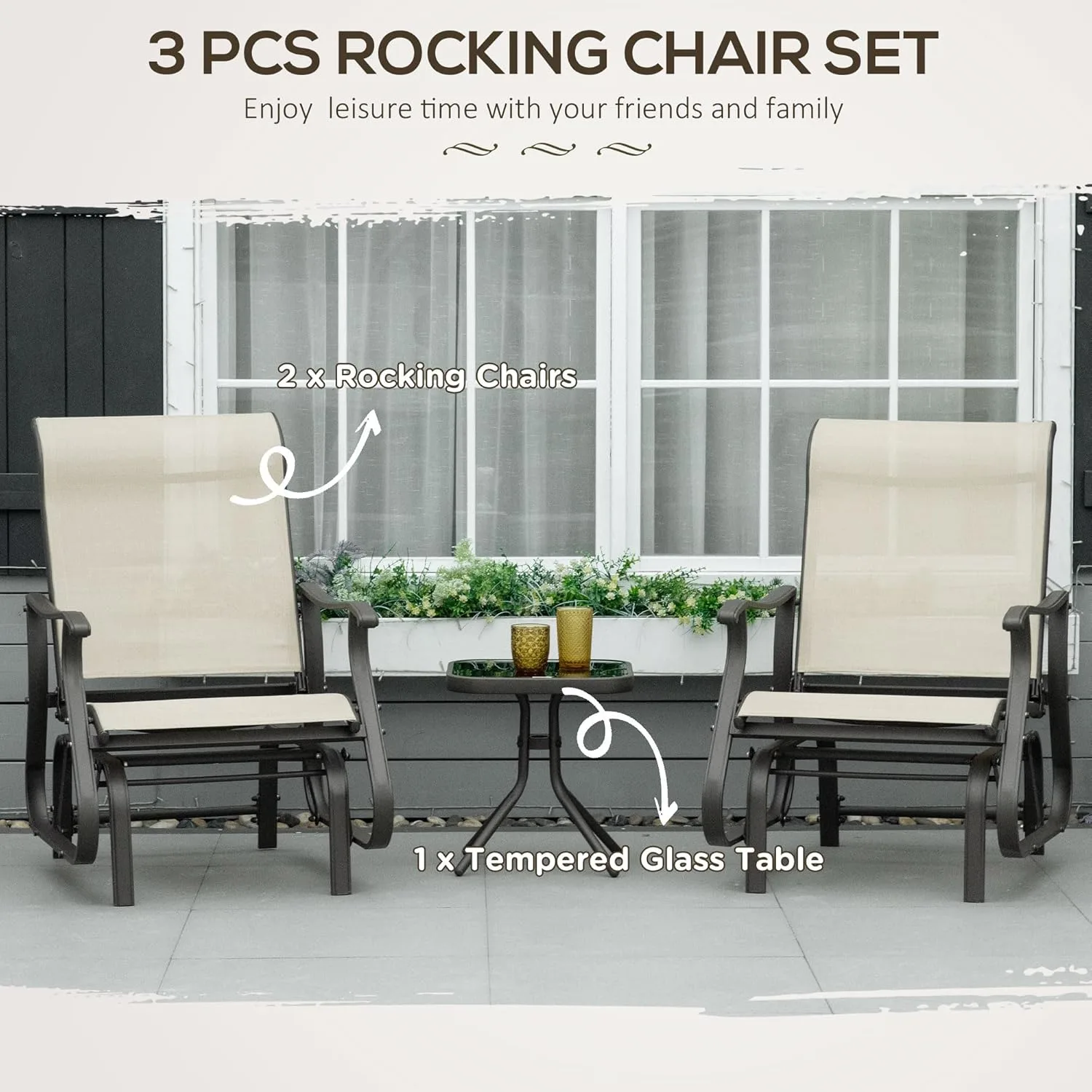 glider bistro set 3