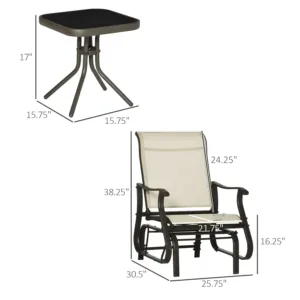 glider bistro set 7