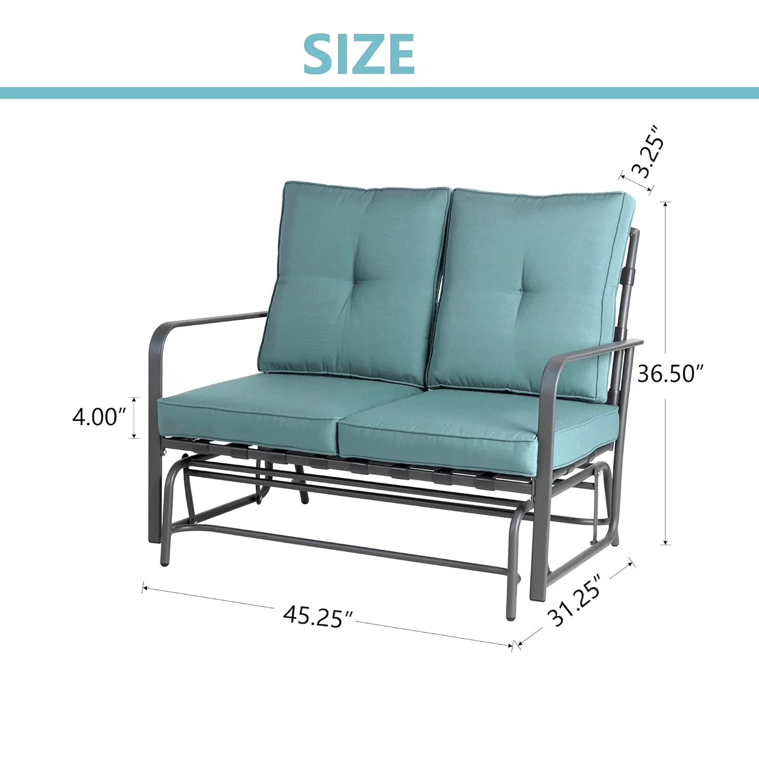 glider loveseat rocking chair 3
