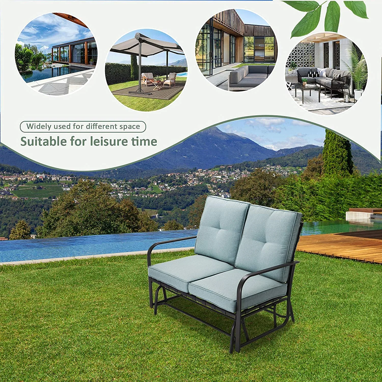 glider loveseat rocking chair 7