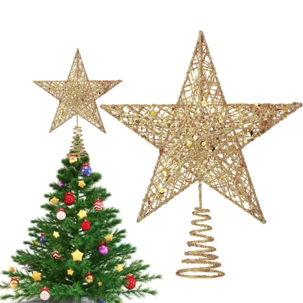 gold christmas tree star 1