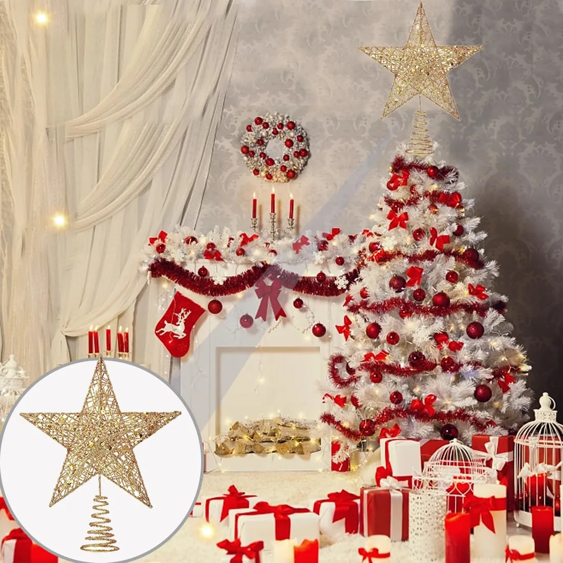 gold christmas tree star 3