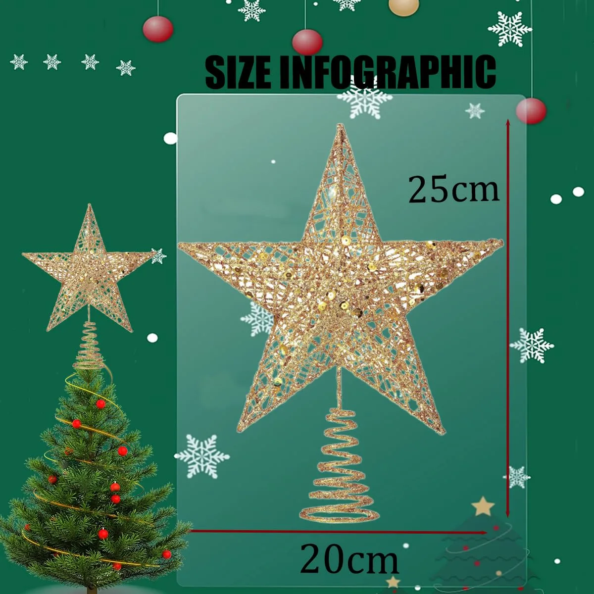 gold christmas tree star 5