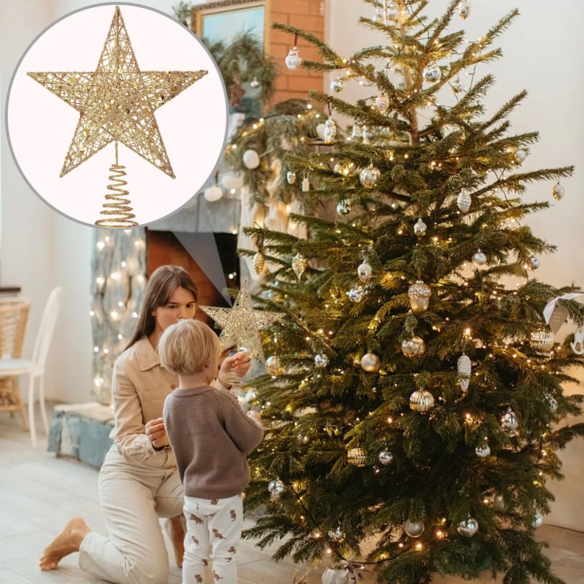 gold christmas tree star 7
