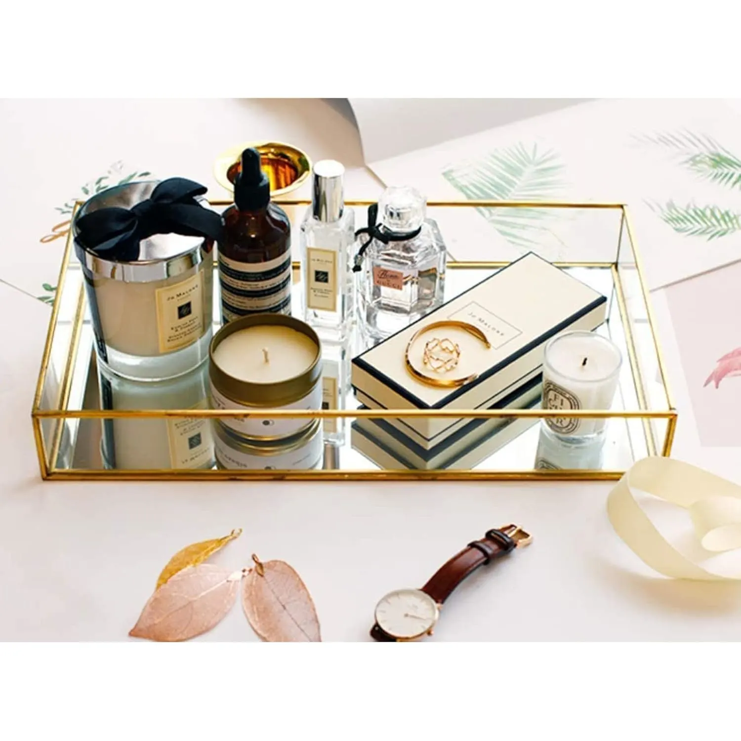 gold mirror tray 7