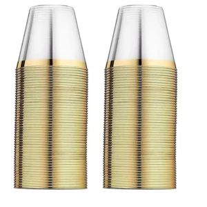 gold plastic cups 1