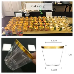 gold plastic cups 6