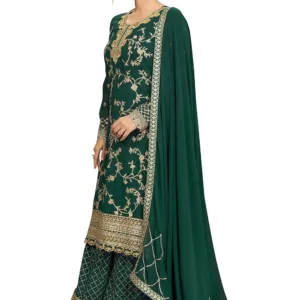 green kurta sharara suit 4