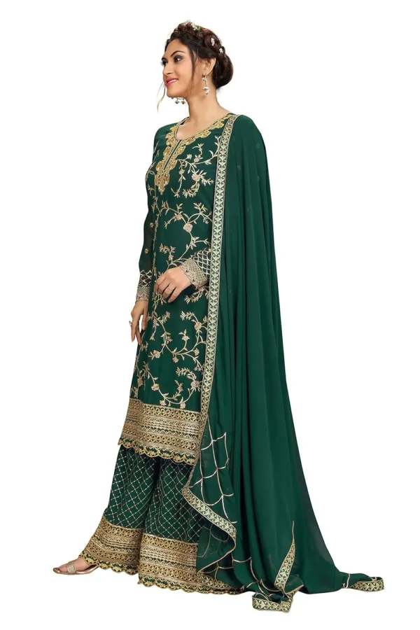 green kurta sharara suit 4