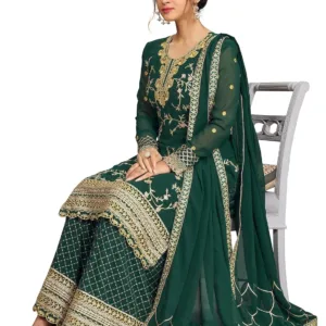 green kurta sharara suit 6