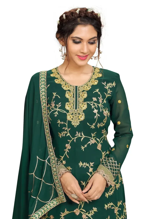 green kurta sharara suit 7