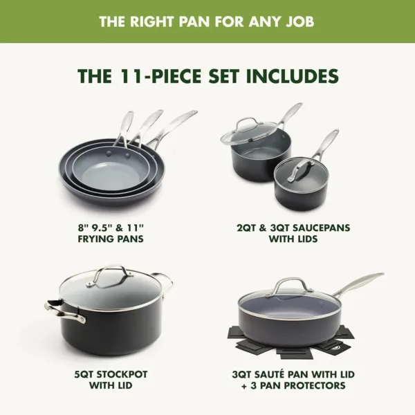 greenpan valencia cookware set 4