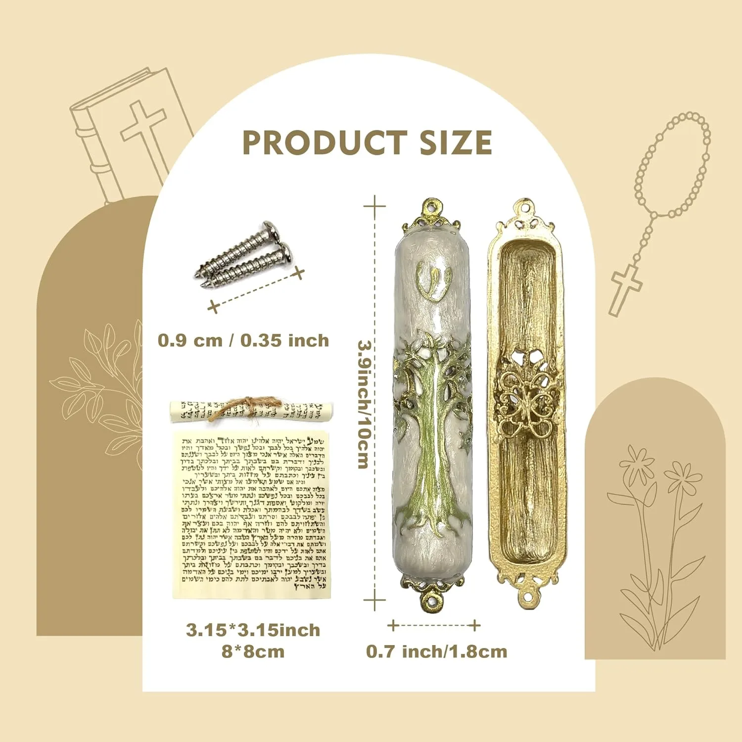 hand painted mezuzah 2