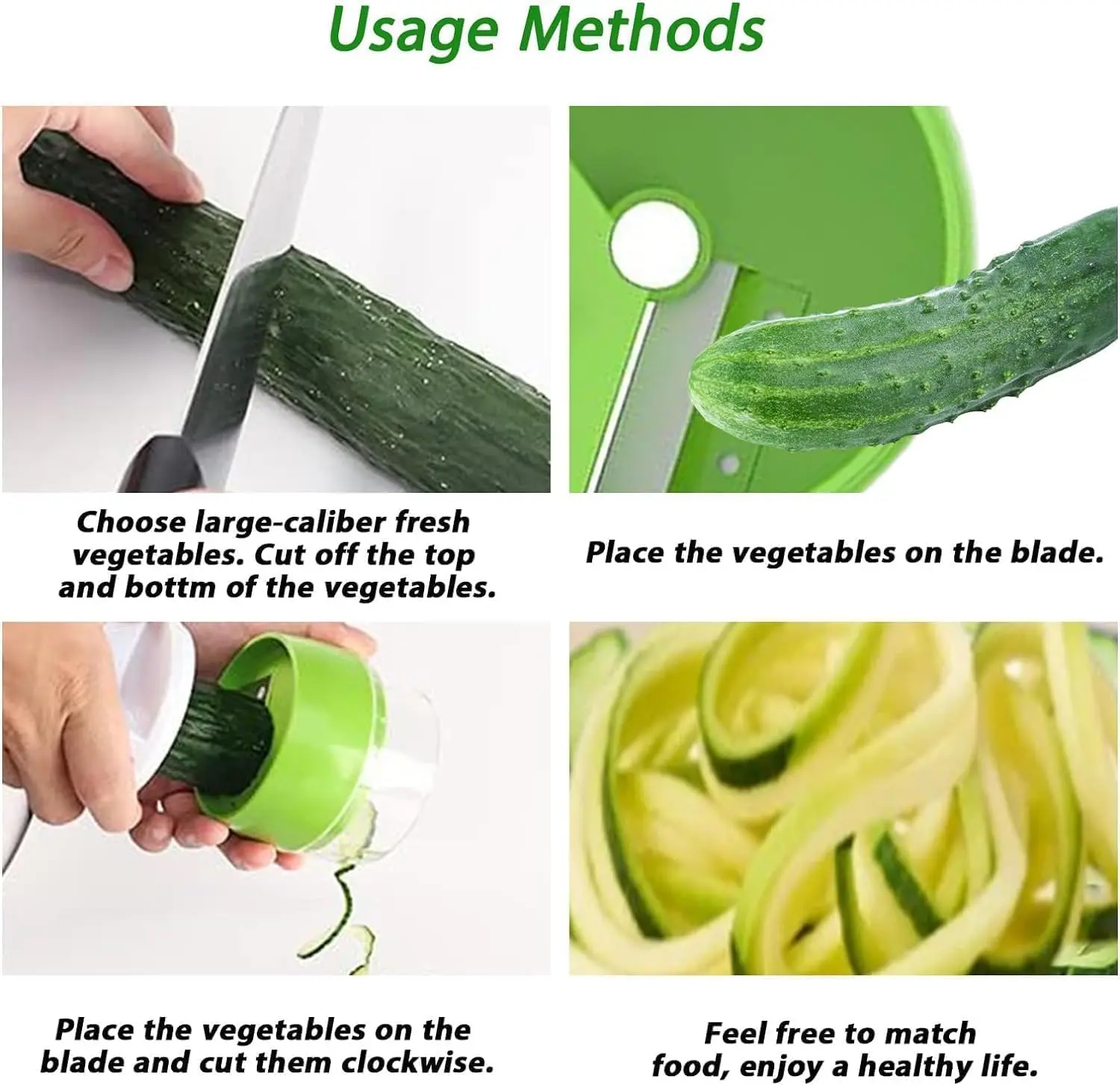 This handheld vegetable spiralizer effortlessly creates veggie noodles from carrots, cucumbers, potatoes, and other vegetables.