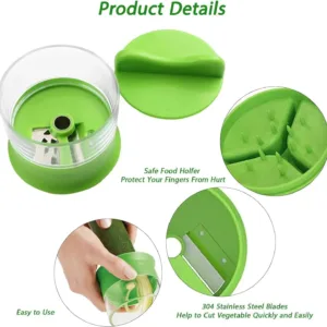 This handheld vegetable spiralizer effortlessly creates veggie noodles from carrots, cucumbers, potatoes, and other vegetables.