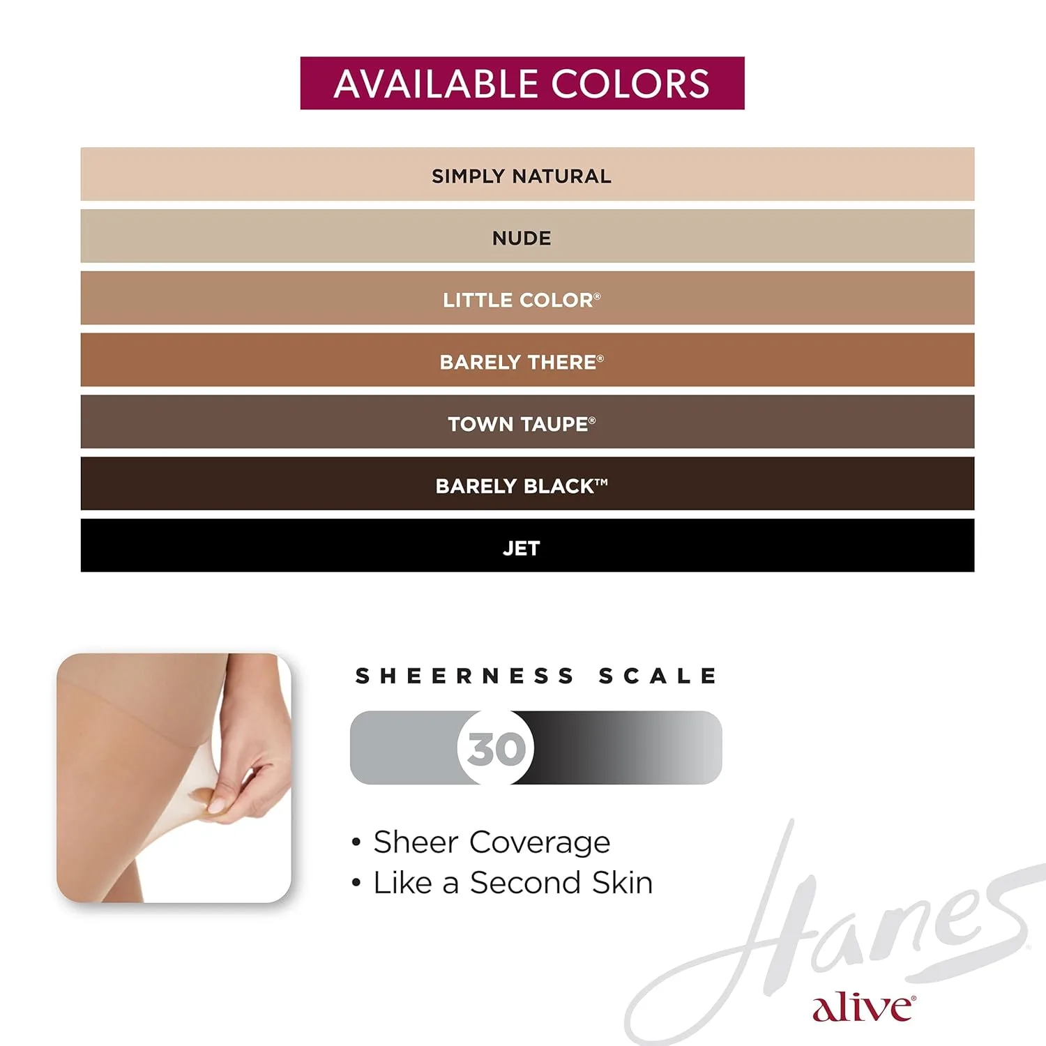 hanes alive pantyhose 5