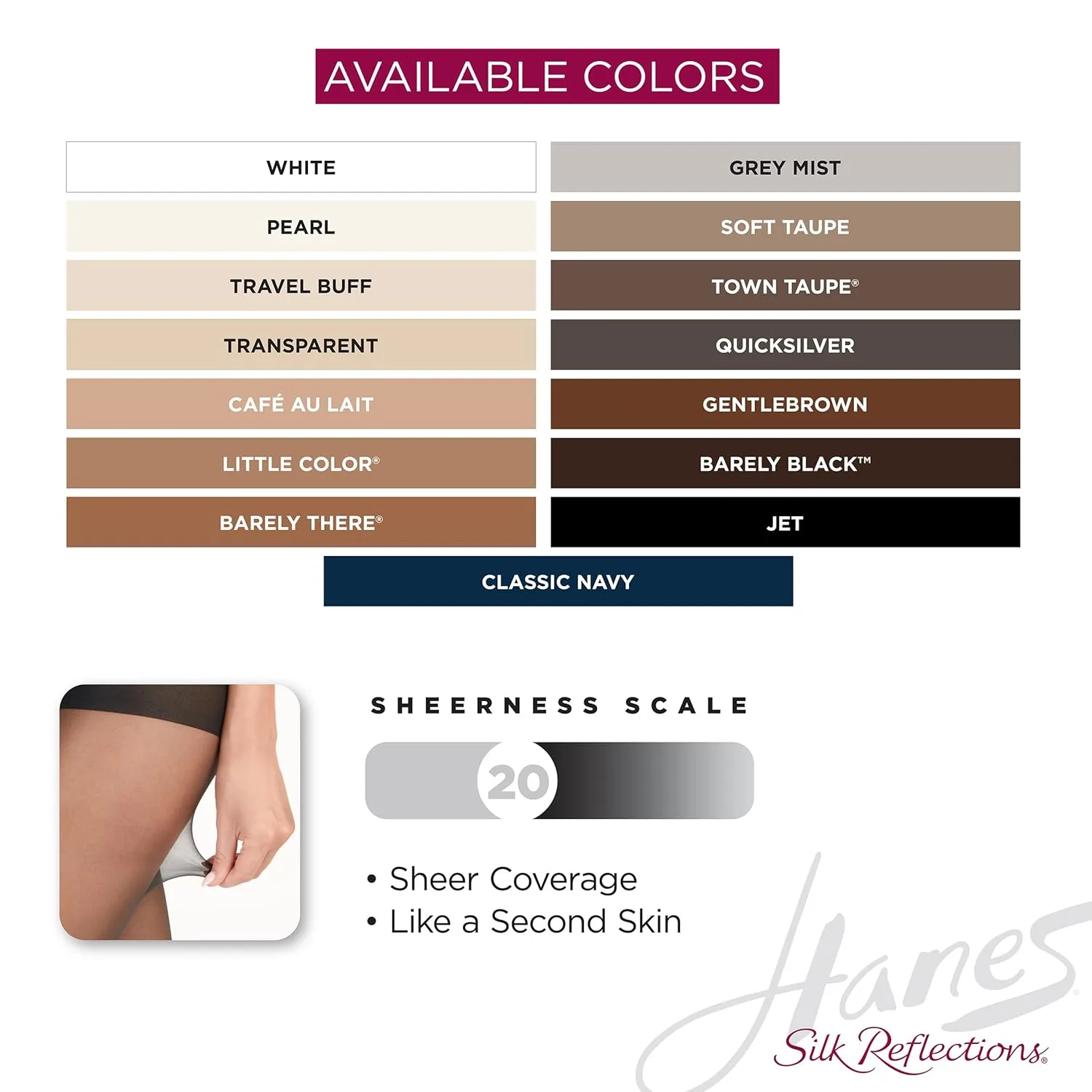 hanes silk reflections pantyhose 5