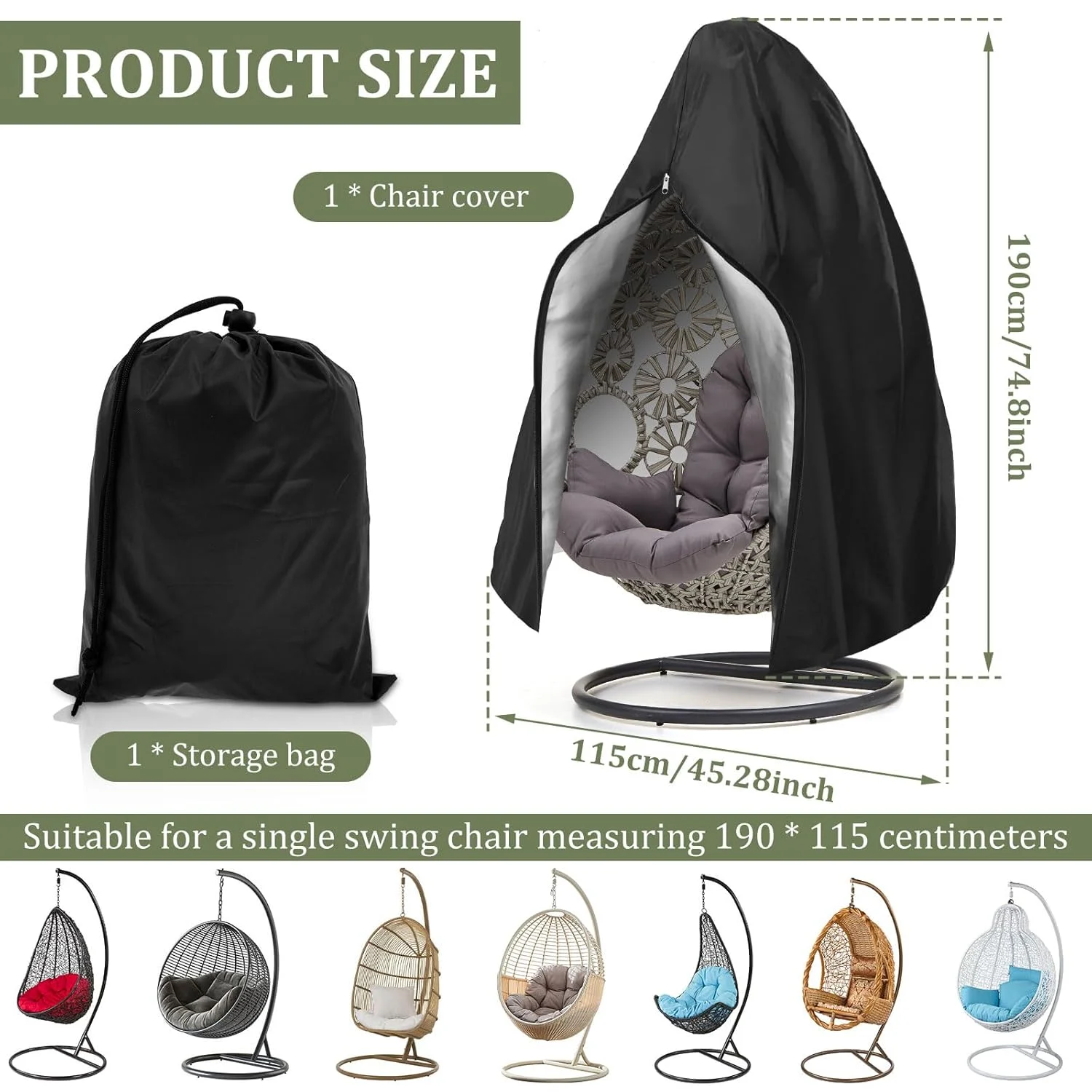 hanging chair cover waterproof 2