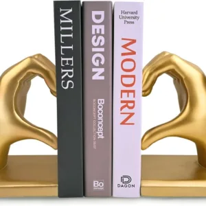 heart bookends gold holder 1
