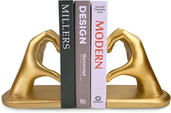 heart bookends gold holder 1
