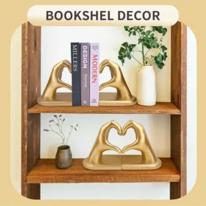 heart bookends gold holder 4