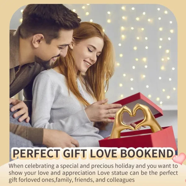 heart bookends gold holder 7
