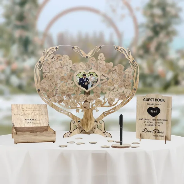 heart wedding guest book 2