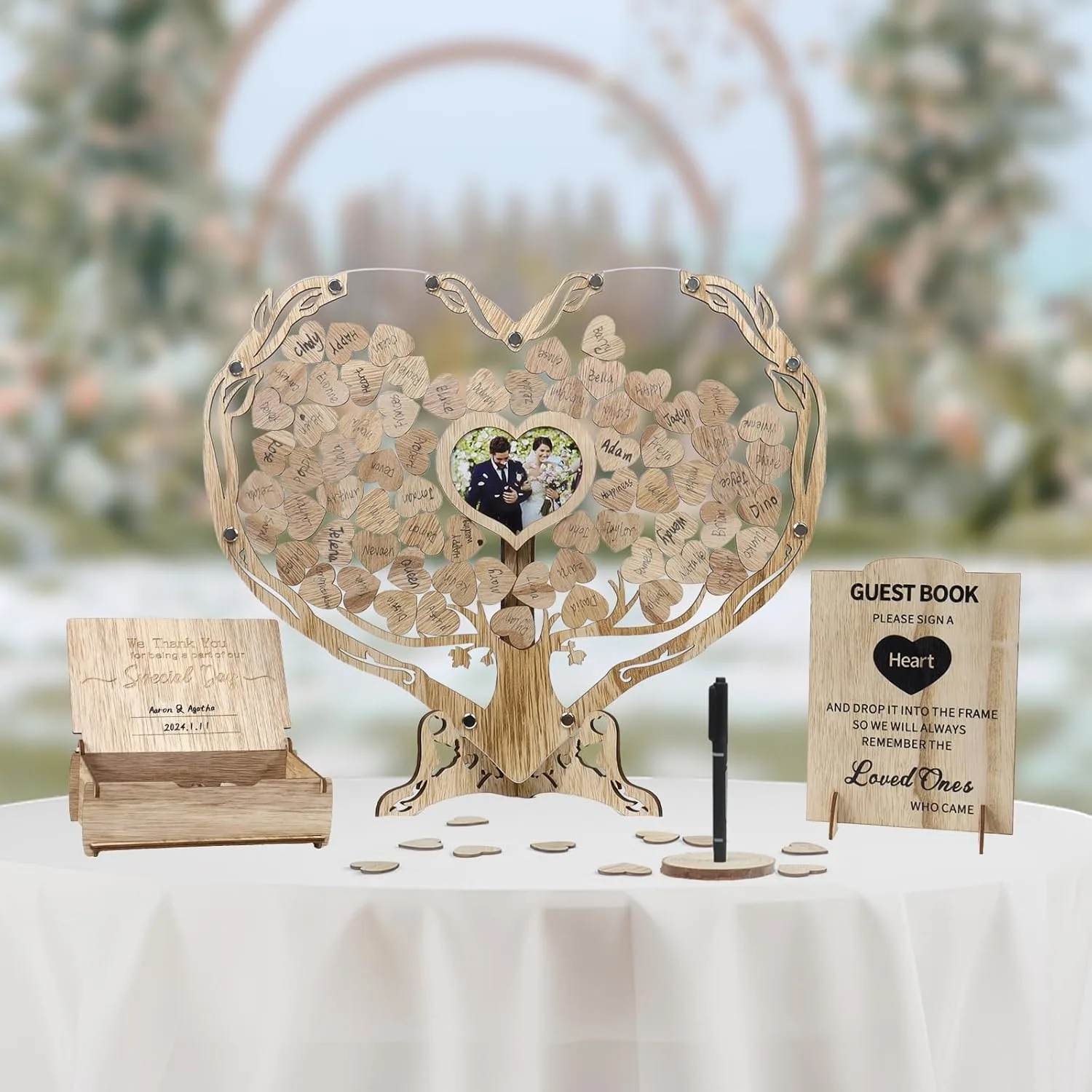 heart wedding guest book 2