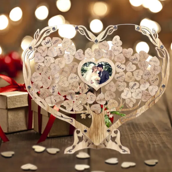 heart wedding guest book 6