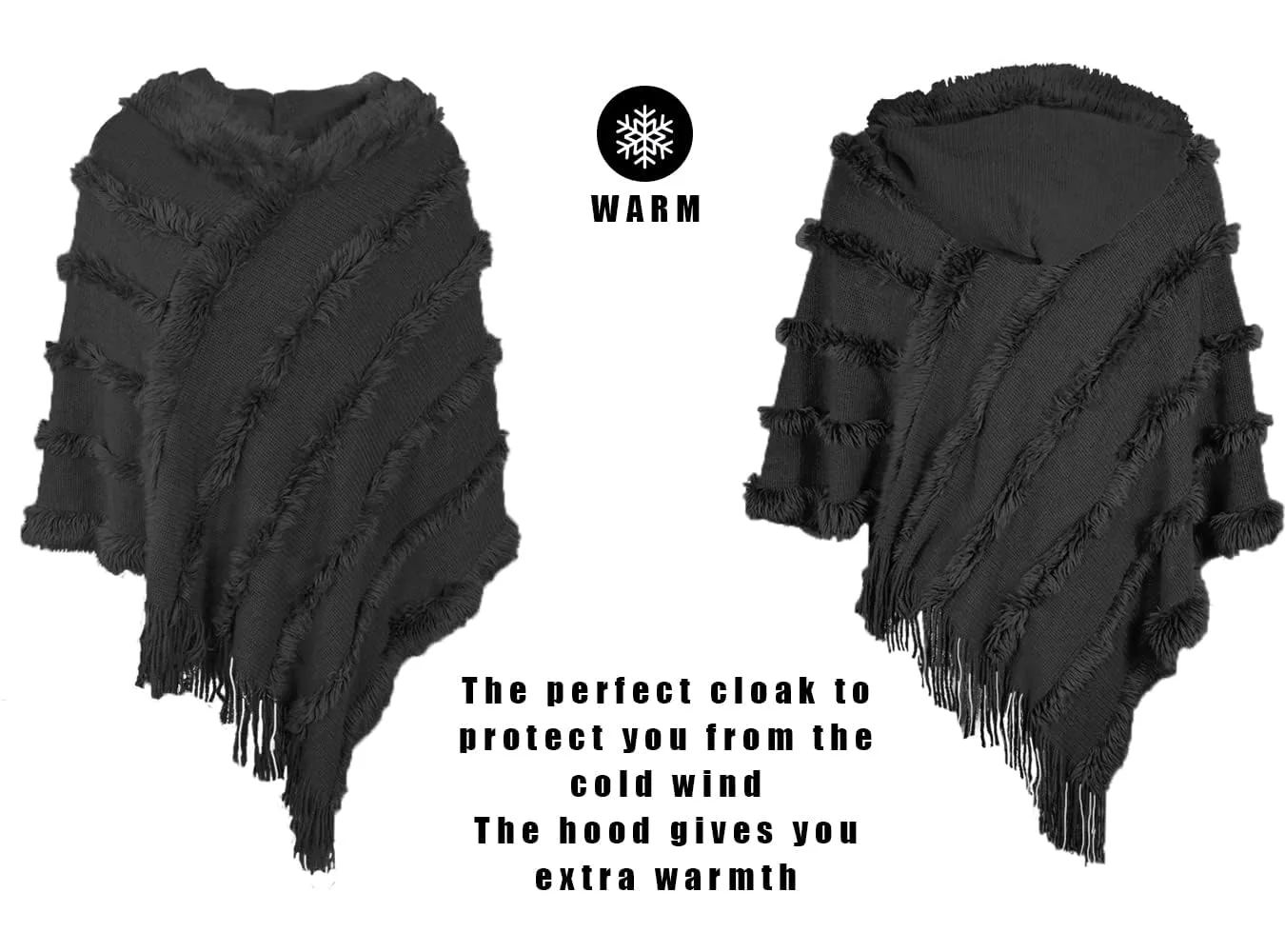 hooded poncho cape shawl 3