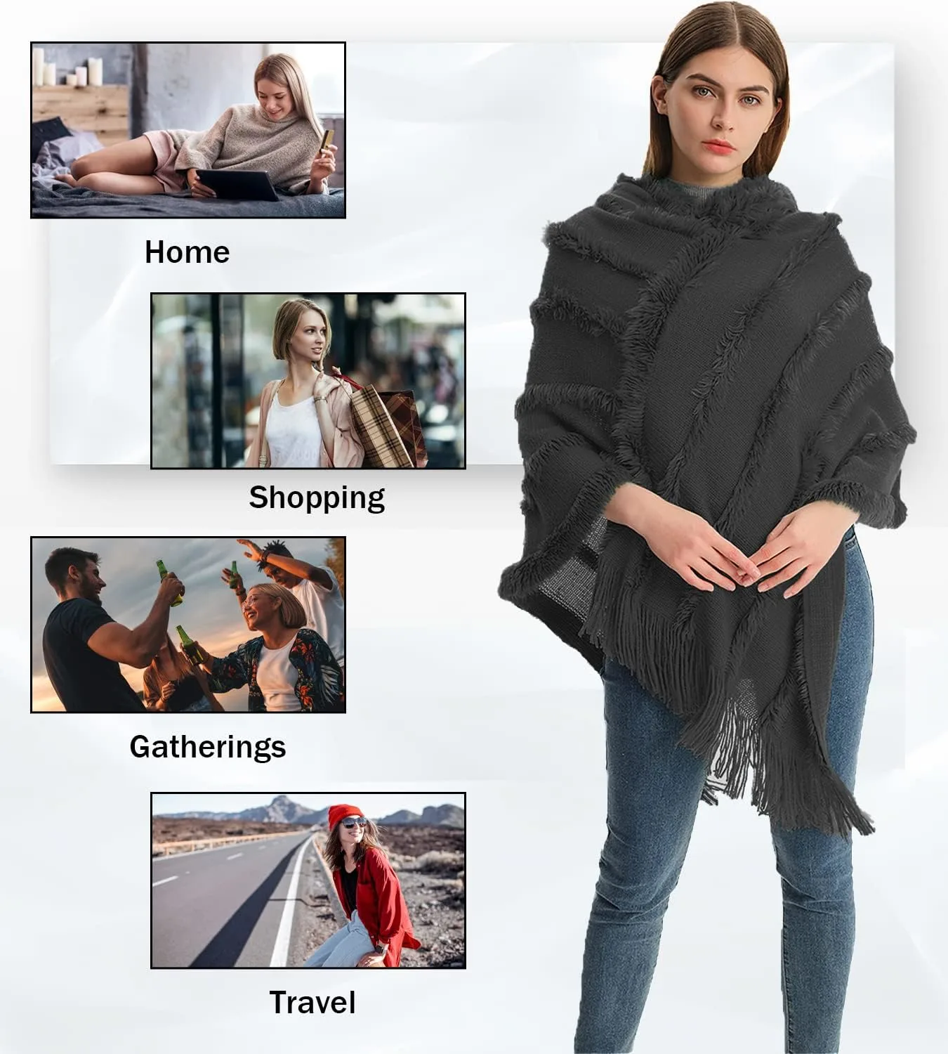hooded poncho cape shawl 5