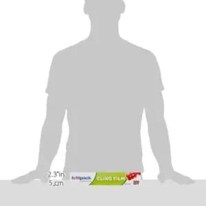 This Hotpack food wrap cling film, with a press and cut design, helps keep your food warm for longer and is made from safe, non-toxic material.