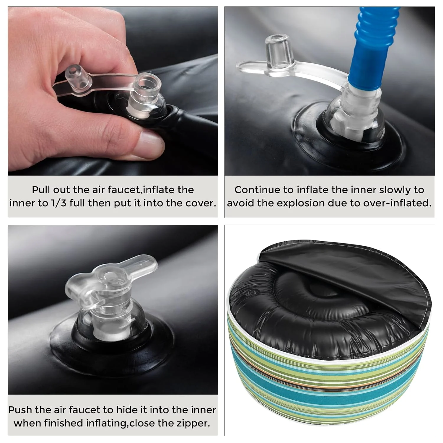 inflatable outdoor ottoman pouf 5