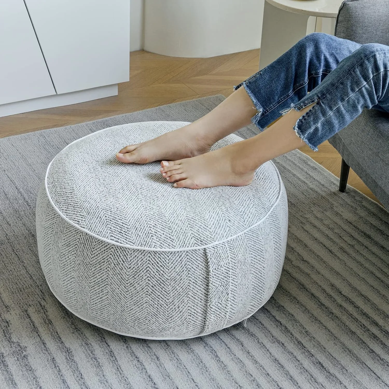 inflatable pouf ottoman foot 1
