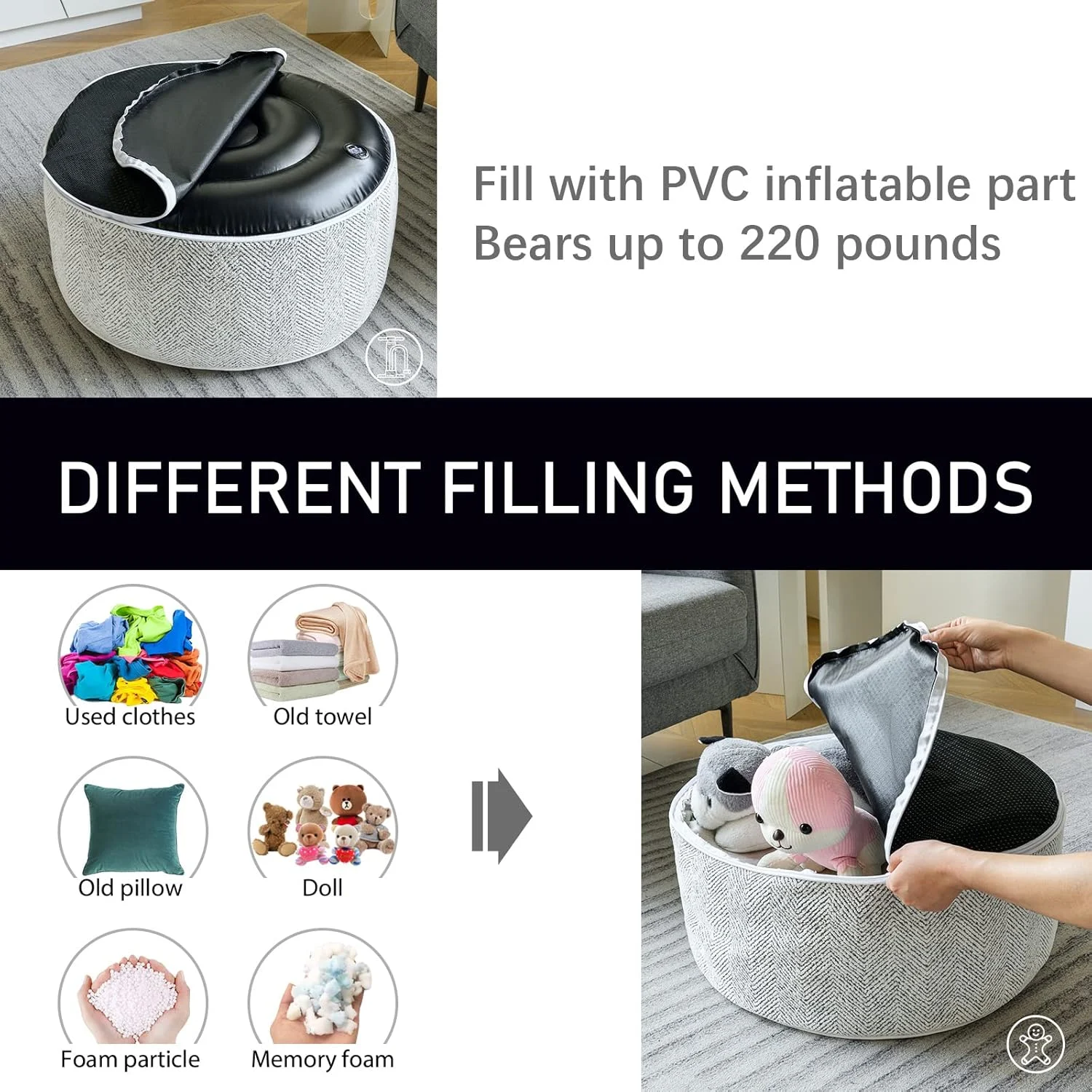 inflatable pouf ottoman foot 5