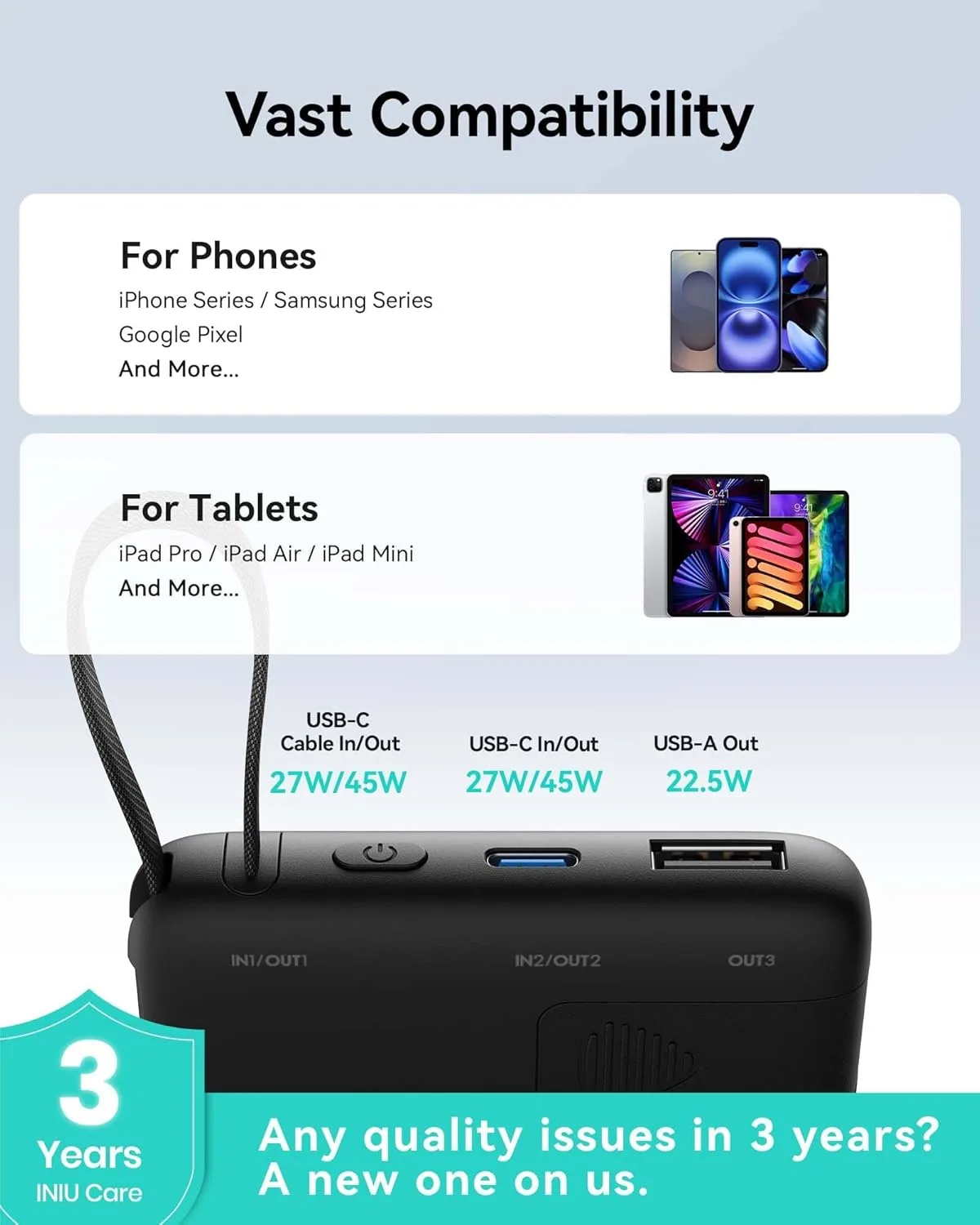 iniu power bank usbc 6