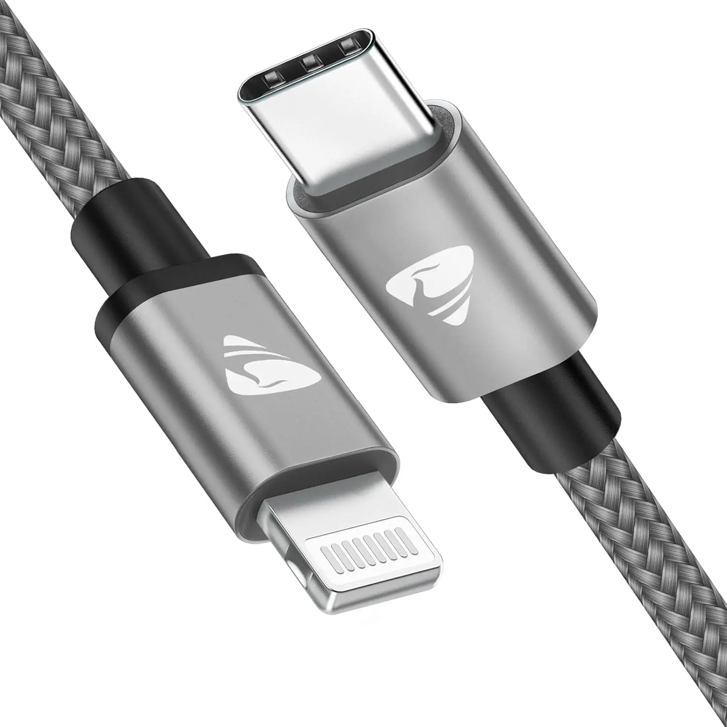 This is a durable and fast charging USB C to Lightning cable compatible with various iPhone models including iPhone 14, 13, 12, and 11 series, as well as iPads.