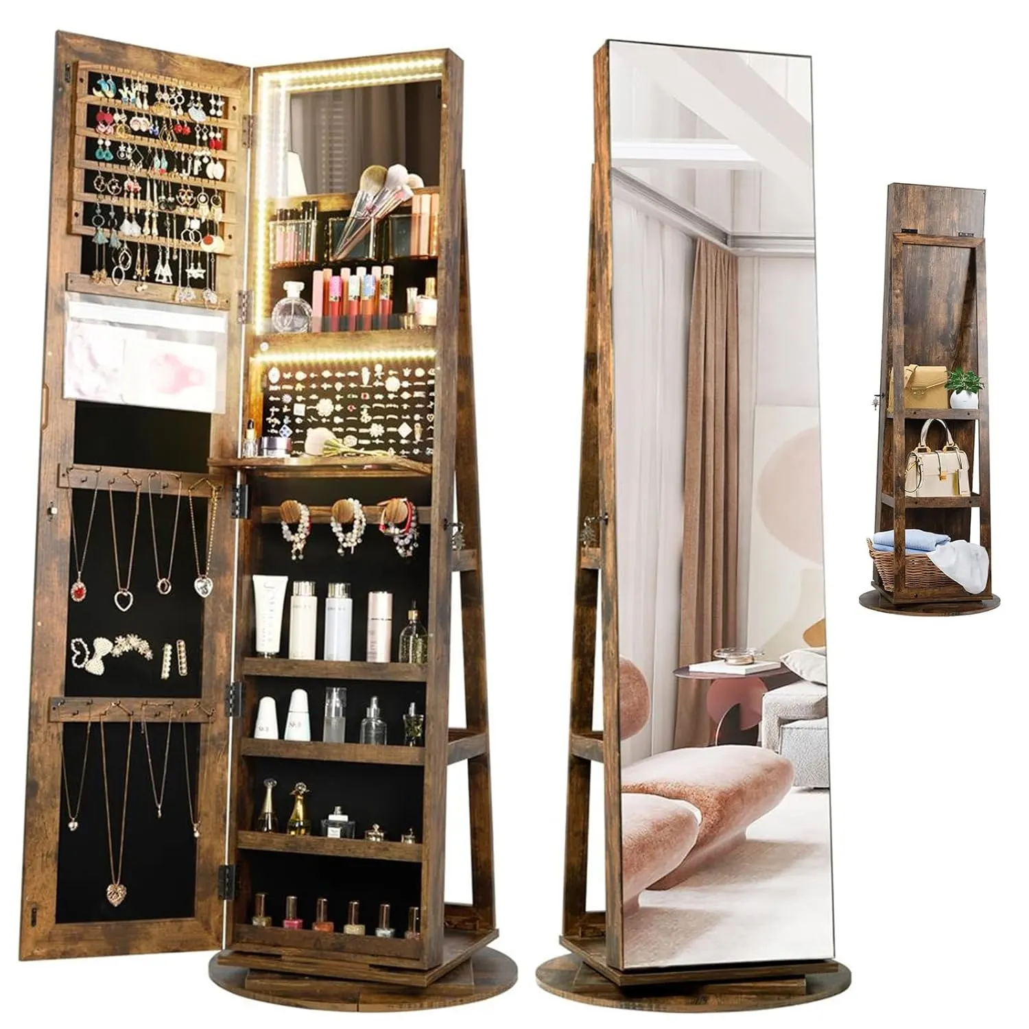 jewelry armoire mirror 1