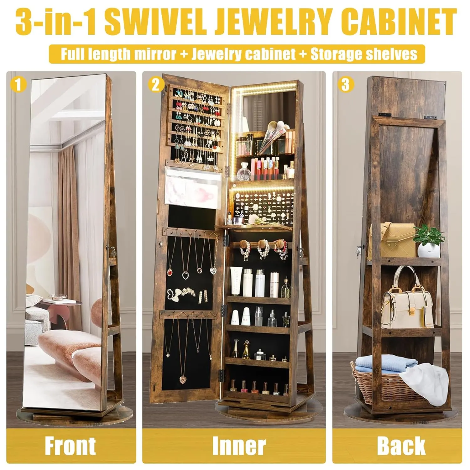 jewelry armoire mirror 2