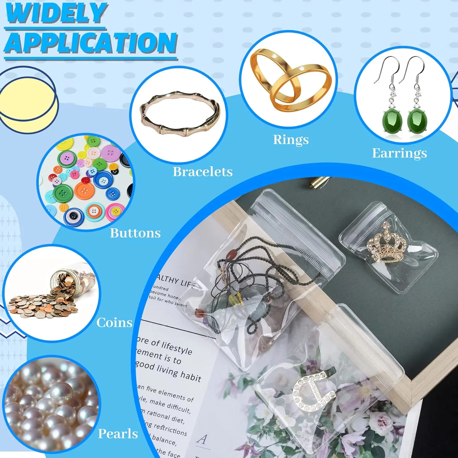 jewelry bags zipper storage 5