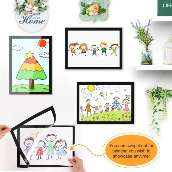 kids artwork frames pack 4