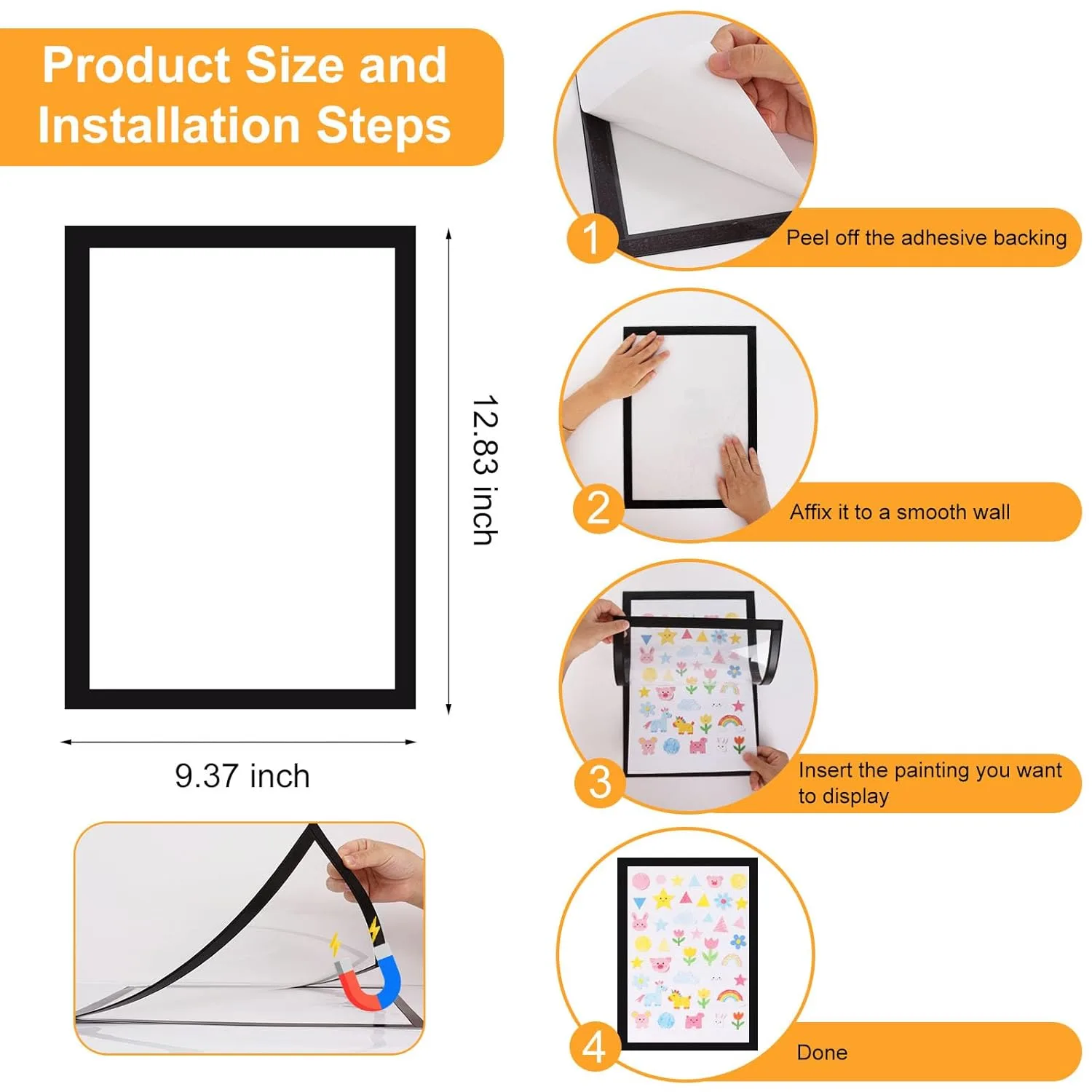 kids artwork frames pack 5