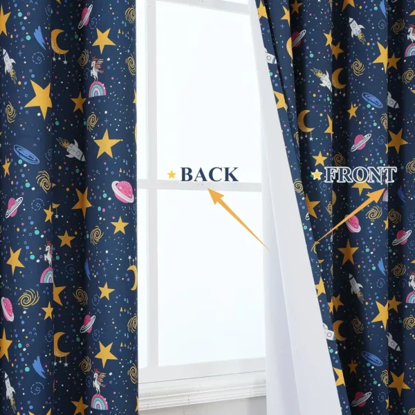 kids blackout curtains unicorn 2