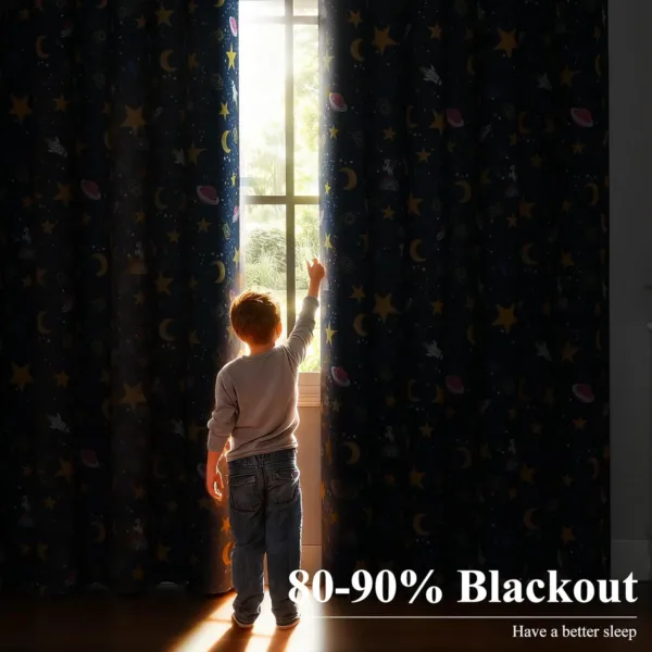 kids blackout curtains unicorn 3