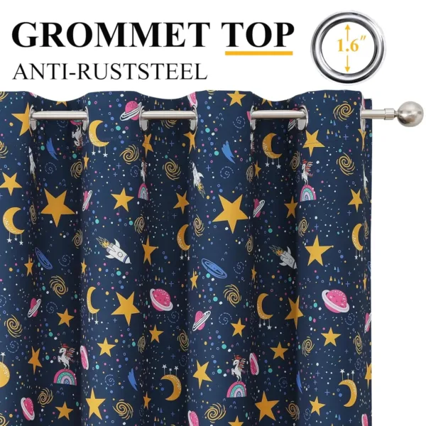 kids blackout curtains unicorn 4