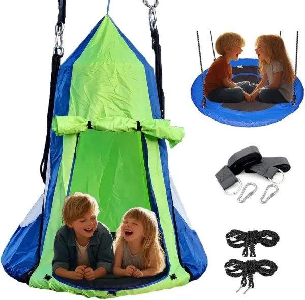 kids hanging tent swing 1