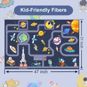 kids rug space car 2